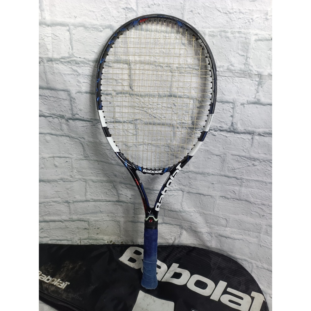 Babolat Pure Drive GT Tennis Racquet 4 3/8 Grip Black Blue White with Bag